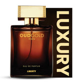 Liberty Oud Arabic Perfume bottle showcases bold Oud for lasting confidence.