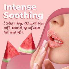 Lick Your Lips Watermelon Sugar Lip Scrub brush-application demonstrates exfoliation for prep.