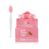 Lick Your Lips Watermelon Sugar Lip Scrub tub close-up for smooth lips.