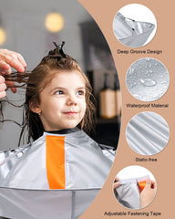 Lictin waterproof nylon cape delivers durable, reusable protection during dye or perm sessions.