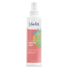 Life-Flo NaPCA Hydrating Mist bottle highlighting lightweight hydration for skin and hair.