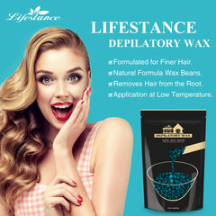 Lifestance bikini waxing at home scene; convenient for Brazilian waxing without frequent salon visits.