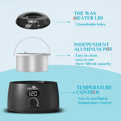 Lifestance L2 adjustable temperature display enables precise wax control.