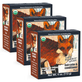 Light Mountain Henna Hair Color Pack3 front view for chemical-free, semi-permanent color.