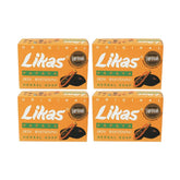 Likas Original Papaya Soap set of 4 front view for daily cleansing