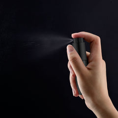 Lil Ray 8ml portable perfume atomizer body—sleek matte black finish for everyday carry.