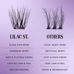 Lilac St 14mm cat-eye look lashes define eye shape with lightweight comfort