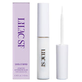 Lilac St Lock-It-Bond clear brush-tip applicator for precise lash bonding.