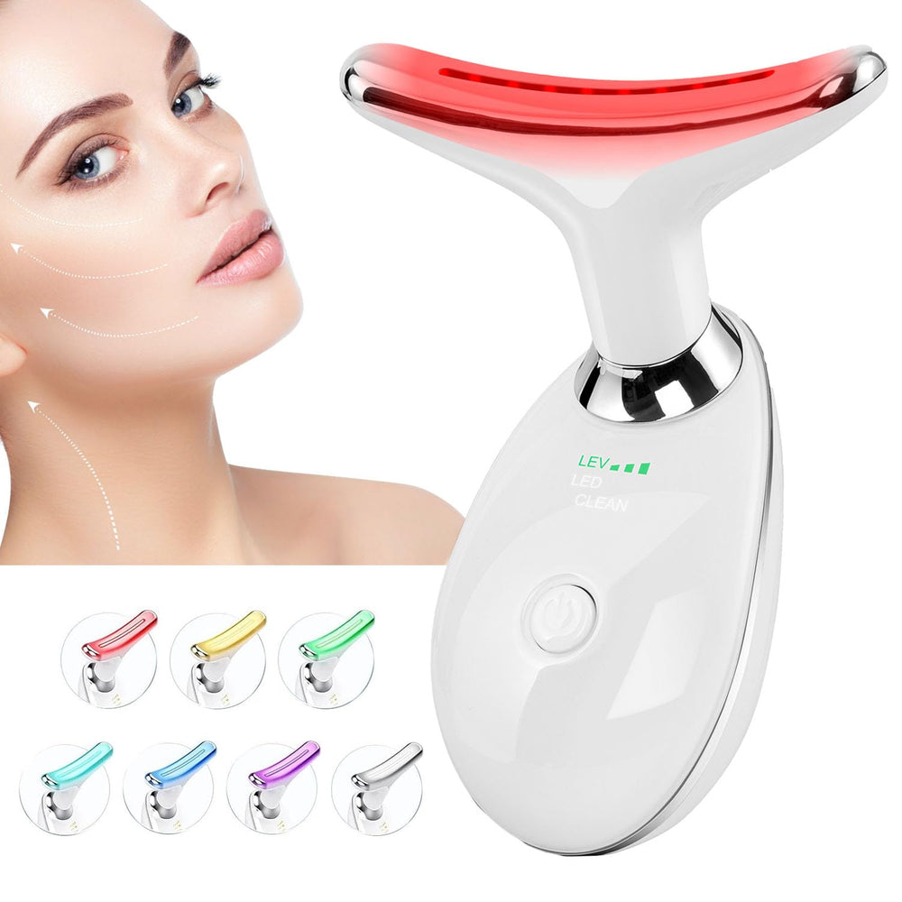 Lilatyu face-neck massager arc-head gliding for even absorption