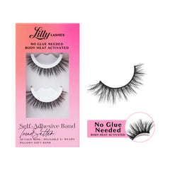 Lilly Lashes TrendSetter 3D self-adhesive eyelashes pack enables glue-free convenience.