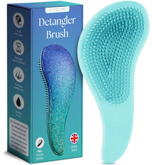 Lily England detangler brush closeup bristles for gentle detangling.
