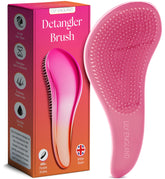 Lily England Detangler Brush pink, smooths wet or dry hair with gentle detangling.