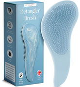 Lily England Detangler Hair Brush sky-blue, flexible bristles for painless detangling.