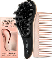 Lily England detangling comb rose gold for gentle knot removal.