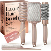 Lily England luxury paddle brush with rose-gold matte finish for smooth detangling and sleek blowouts.