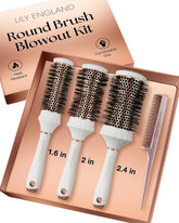 Lily England Round Brush Set small brush for precise styling and lift