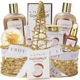 LILY ROY 8pc bath set shower gel delivers luxury cleansing with a refreshing scent.