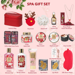 LILY ROY bath and body gift collection arranged for a luxurious home ritual