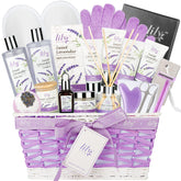 LILY ROY Christmas gift set with lavender bath basket for relaxing self-care moments
