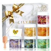 LILY ROY floral epsom salts with rose petals for a relaxing bath ritual.