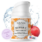 LilyAna Naturals face-neck moisturizer jar closeup showing lightweight hydration