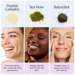 LilyAna Naturals Peptide Complex bottle — peptide-rich blend aiming to refine skin texture.