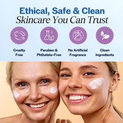 LilyAna Naturals retinol face cream ingredients-graphic conveys plant-based protection.