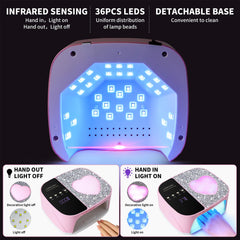 LimeGirl Nail Lamp cordless rechargeable enables portable gel curing anywhere.