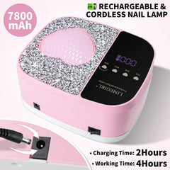 LimeGirl Nail Lamp side angle highlights compact profile with power.