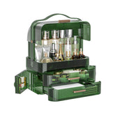 LINFIDITE cosmetics storage box with transparent lid for easy dust-free access.