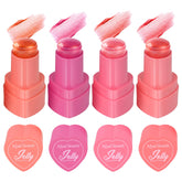 Lingyun cooling jelly blush-tint berry swatch reveals watercolor finish and long-lasting color