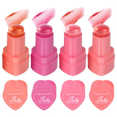 Lingyun cooling jelly blush-tint berry swatch reveals watercolor finish and long-lasting color