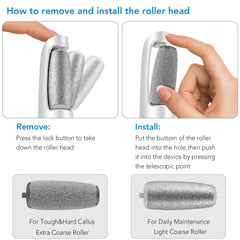 LINKEVAP USB charging cord powers the rechargeable foot care device for convenience.