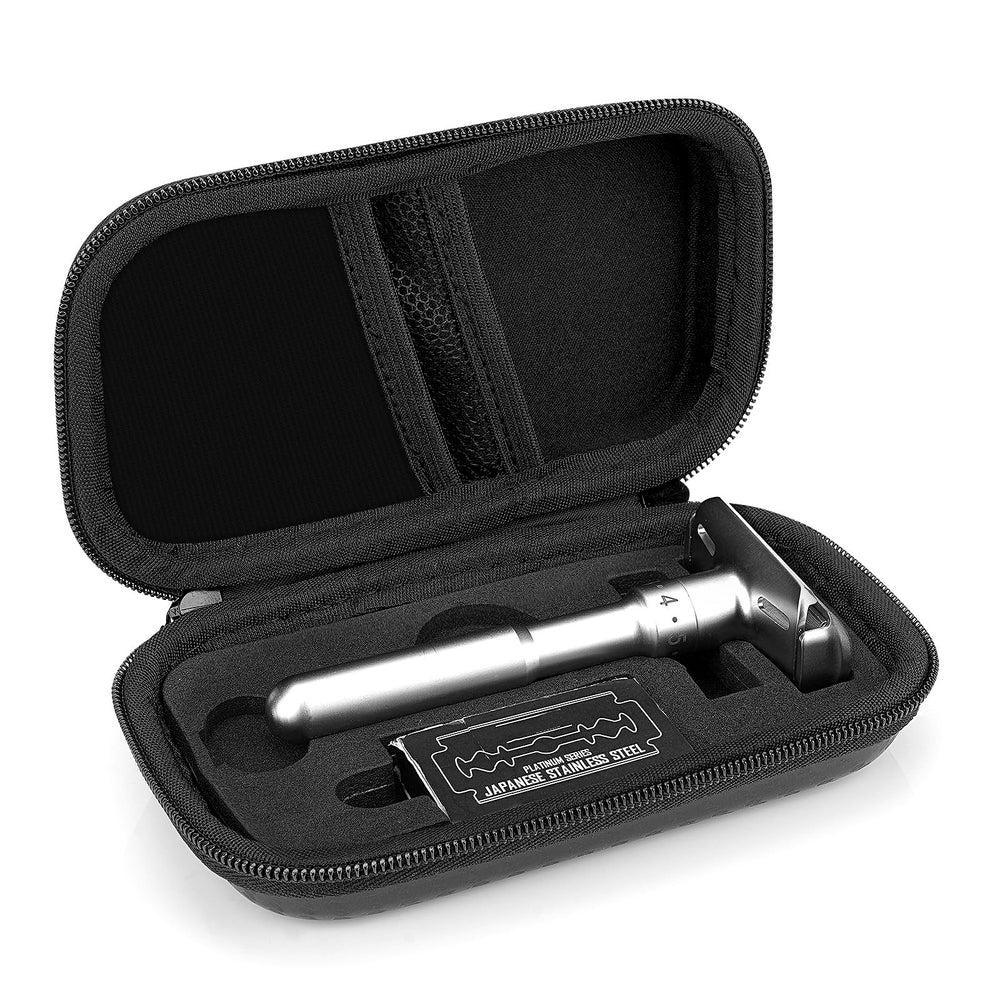 Linkidea durable hard shell shaving travel case with rugged protection for razors on the go