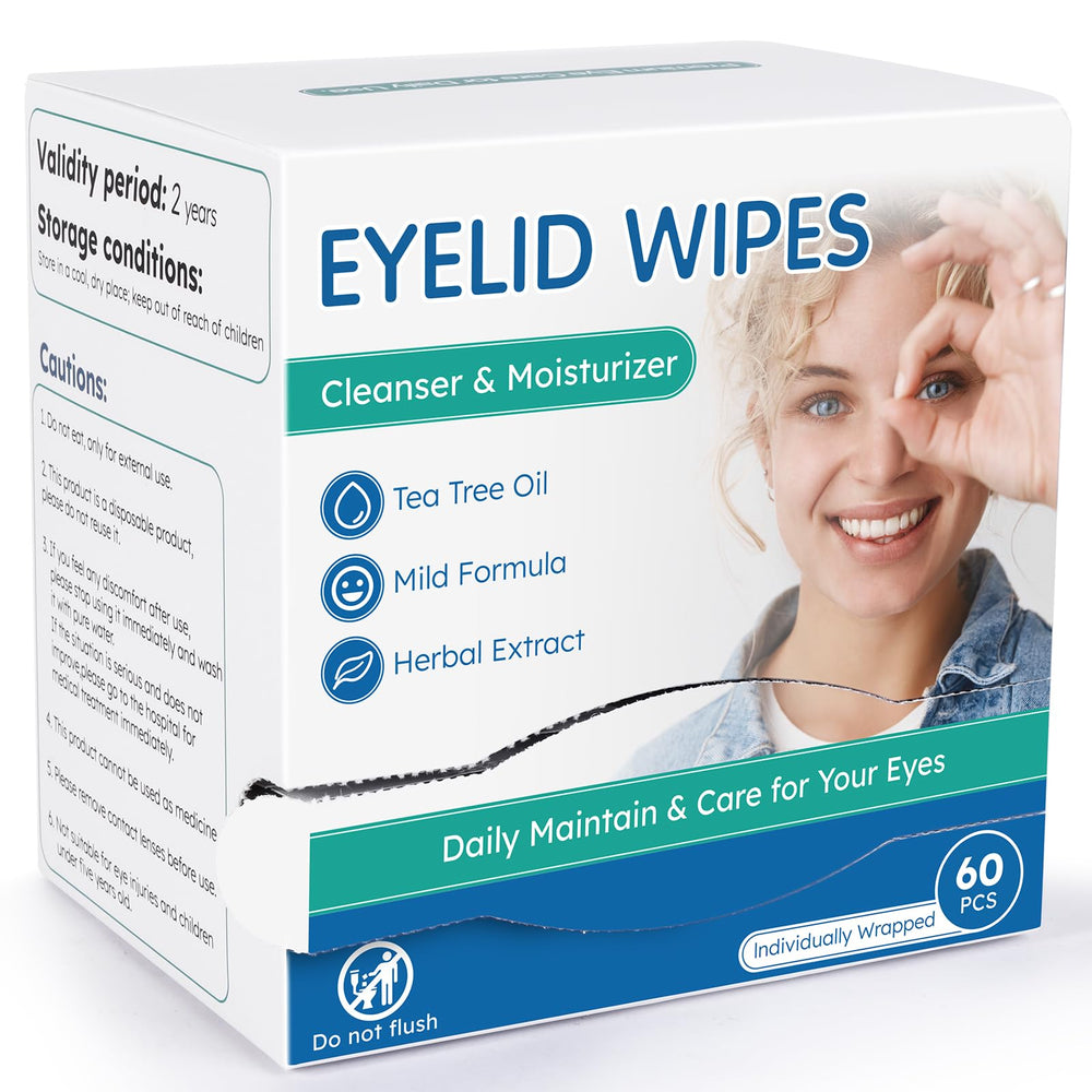 Linzercin eyelid cleansing wipes bottle display for daily cleansing and refreshment