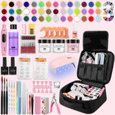 LionVision 42-color glitter acrylic powder kit for at-home nail art.
