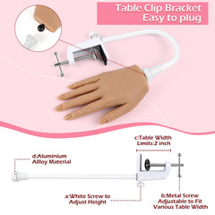 LIONVISON bendable arm bracket table clamp provides stable, adjustable positioning during sessions.