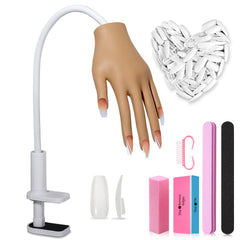 LIONVISION practice hand with acrylic nails setup for stable drill practice