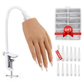 LIONVISON practice hand with soft-touch silicone mimics real skin for precise nail art practice.