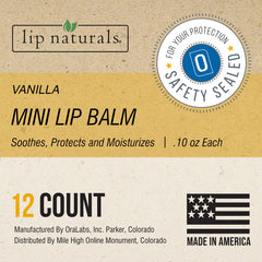 Lip Naturals vanilla-bean flavor tube for daily lip care.