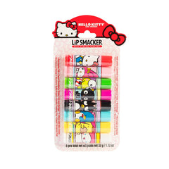 Lip Smacker Sanrio Hello Kitty and Friends 8-piece pack showing colorful flavors for smiles