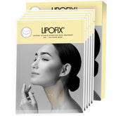 LIPOFIX neck mask packaging close-up highlighting bio-cellulose texture for hydration.