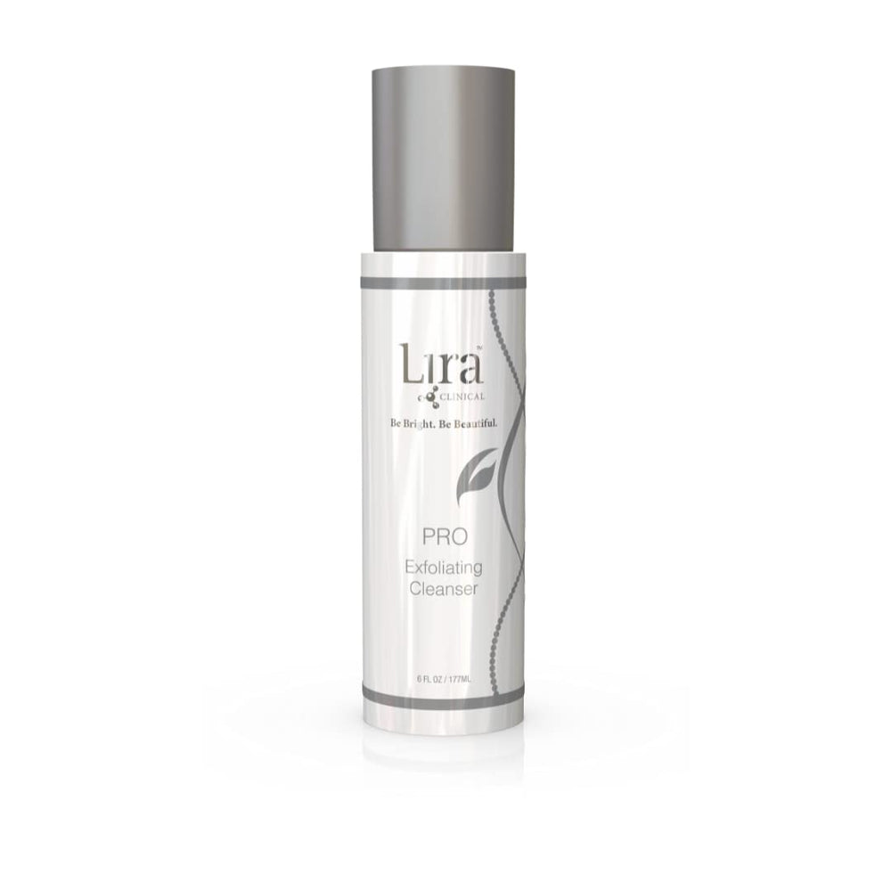 Lira Clinical PRO Exfoliating Cleanser bottle for refreshed, clear-looking skin.