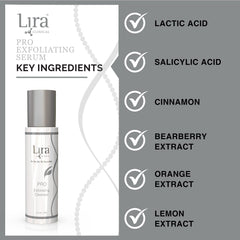 Lira Clinical PRO Exfoliating Cleanser packaging shot ideal for daily skincare routines.