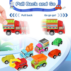 Lisotera construction vehicles accompany bath bombs for imaginative play