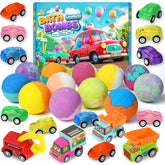 Lisotera bath bombs with toy inside reveal pull-back cars for bath-time fun