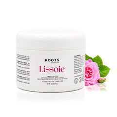 Lissoie Revitalizing Anti-Frizz Mask jar closeup showing creamy texture for frizz control