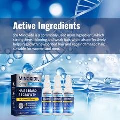 Listarfe Minoxidil spray morning application on scalp for thinning areas.