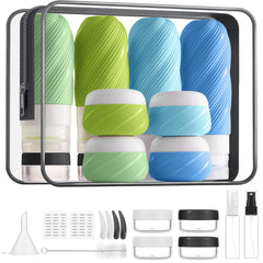 LitBear 23-pack travel bottles set with silicone bottles for easy refills on the go.