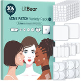 LitBear 8mm pimple patch provides discreet coverage for small blemishes while absorbing oils.
